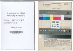 Entnazifizierung Max Wottke , geb. 24.09.1899 ()