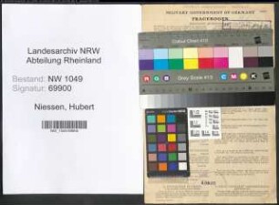 Entnazifizierung Hubert Niessen , geb. 17.07.1900 (Angestellter)