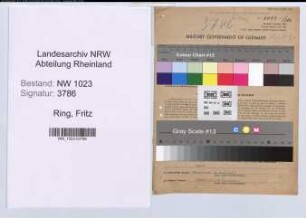 Entnazifizierung Fritz Ring , geb. 27.03.1903 (Betriebsmeister)