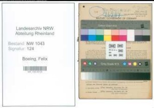 Entnazifizierung Felix Boeing , geb. 27.02.1921 (Verwaltungsangestellter)
