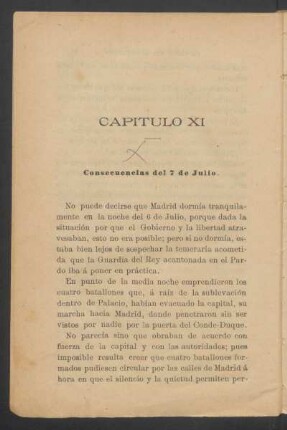 Capítulo XI - Consecuencias del 7 de Julio.