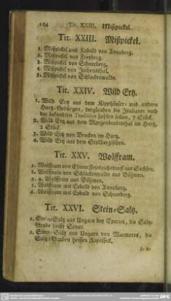 Tit. XXV. Wolffram