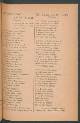 Las milongas estan tristes : (Tango)