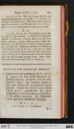 Das drey und zwanzigste Kapitel