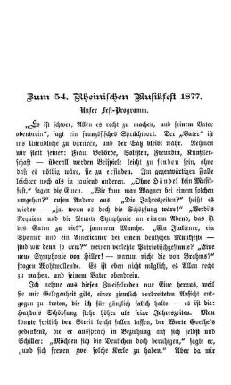Zum 54. Rheinischen Musikfest 1877