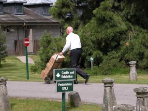 Königlicher Hofbeamter Balmoral Castle, schottische Sommerresidenz der englischen Königsfamilie