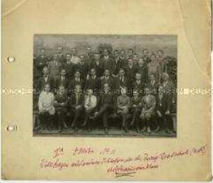 Wilhelm Doegen mit seinen Schülern der Borsig-Realschule