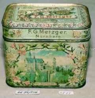Blechdose für "Echte Nürnberger Lebkuchen F.G. Metzger Nürnberg"