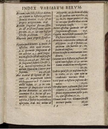 Index Variarum Rerum