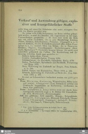 Verkauf und Anwendung giftiger, explosiver und feuergefährlicher Stoffe