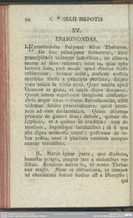 XV. Epaminondas