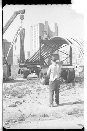 Kleinbildnegativ: Peitschenmasten, Alexandrinenstraße, 1963