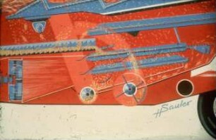 Schemazeichnung: Erntetechnik, Mähdrusch, Reinigungstechnik, Sieb
