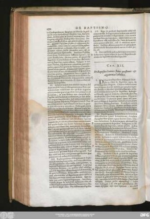Cap. XII. De Baptismo Ioannis status quaestionis : & argumenta Catholica.
