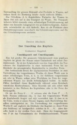 Zweiter Abschnitt. Der Umschlag des Kapitals.