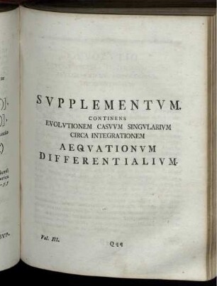 Supplementum.