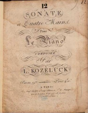 Sonate à quatre mains pour le piano : oeuvre 19me