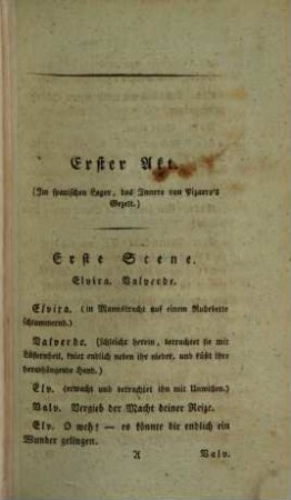 Die Spanier in Peru oder Rollas Tod : ein romantisches Schauspiel ; in fünf Akten