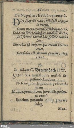 57. De Napello, herba venenata