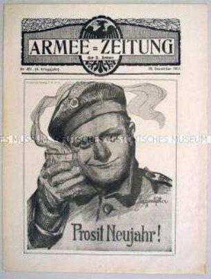 Nachrichtenblatt der 2. Armee "Armee-Zeitung" zum Jahreswechsel 1917/18