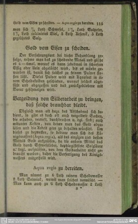 Gold vom Eisen zu scheiden