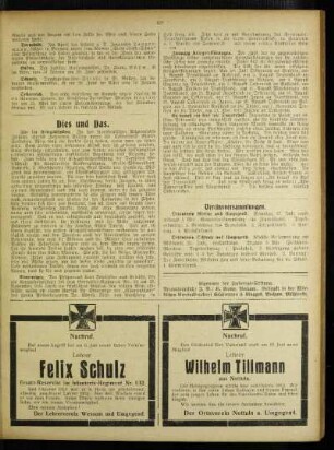 Nachruf : [Wilhelm Tillmann]