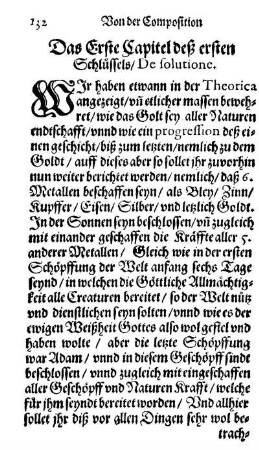 Das Erste Capitel deß ersten Schlüssels/ De solutione.