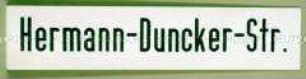 Straßenschild "Hermann-Dunker-Str."