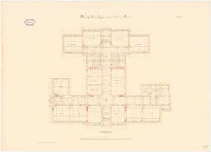 Gymnasium, Bonn: Klassengebäude: Grundriss Erdgeschoss 1:100