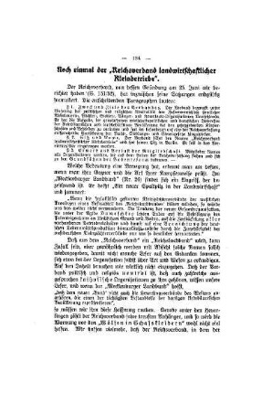 Noch einmal der "Reichsverband landwirtschaftlicher Kleinbetrieb"