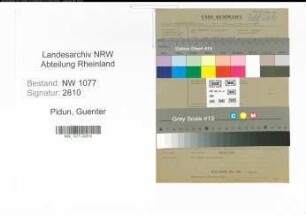 Entnazifizierung Guenter Pidun , geb. 00.00.0000 (Polizist)
