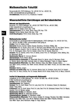 Mathematische Fakultät
