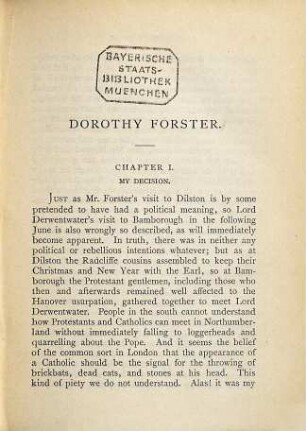 Dorothy Forster, 2