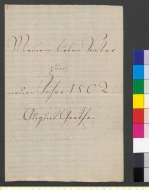 Brief von Goethe, August von an Goethe, Johann Wolfgang von