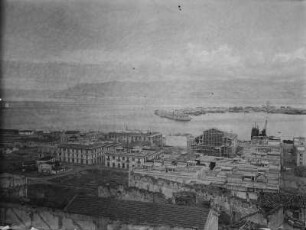Messina : Blick über Messina zum Hafen