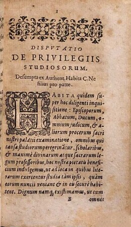 Commentarius De Privilegiis Studiosorum