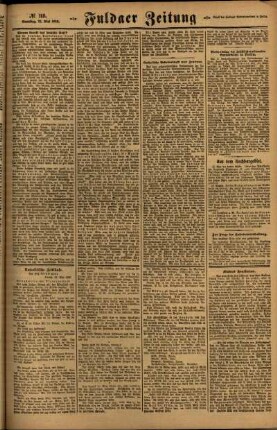 Zweite Ausgabe vom Samstag, den 22. Mai 1920.