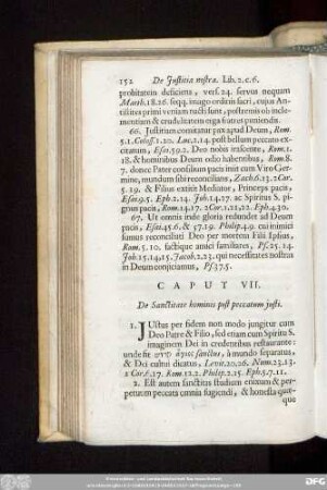 Caput VII. De Sanctitate hominis post peccatum iusti.