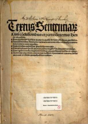 Textus Sententiarum