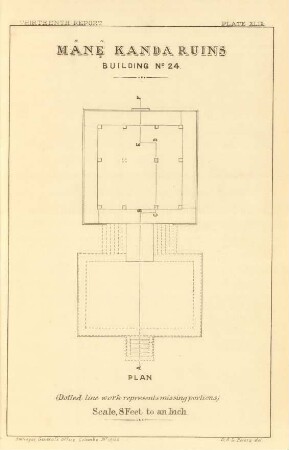 Plate XLIX. Mânê Kanda ruins. Building No. 24. Plan.