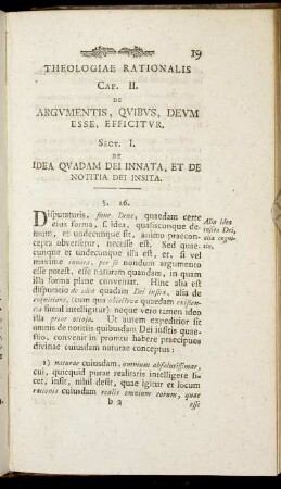 Cap. II. De Argumentis, Quibus, Deum Esse, Efficitur