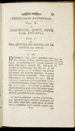 Cap. II. De Argumentis, Quibus, Deum Esse, Efficitur