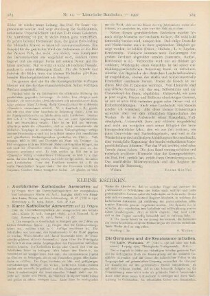 583-588 Kleine Kritiken