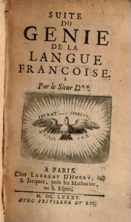 Le Génie De La Langue Françoise. [2], Suite