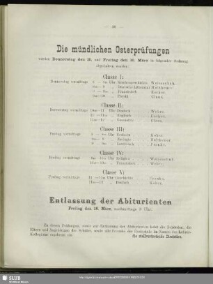 Entlassung der Abiturienten