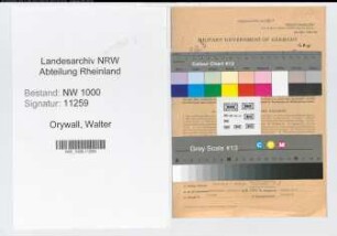 Entnazifizierung Walter Orywall, geb. 15.08.1907 (Arzt)