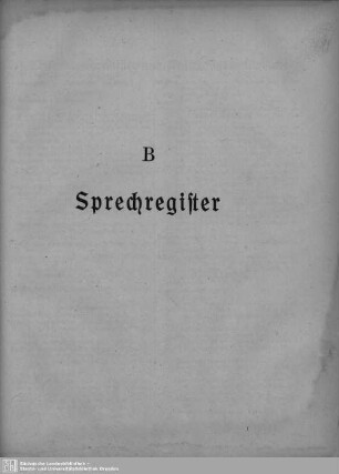 B Sprechregister