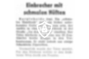 Einbrecher mit schmalen Hüften