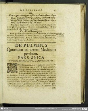De Pulsibus Qauntum ad artem Medicam pertinent