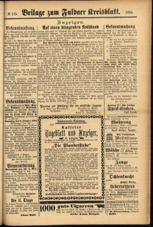 Zweite Ausgabe vom Donnerstag, den 27. September 1894.